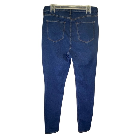 OLD NAVY Women's size 14 Tall Super skinny high rise medium wash denim jeans - Picture 2 of 7